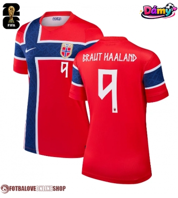 Norsko Erling Haaland #9 Domácí Dres pro Dámy MS 2026 Krátkým Rukávem